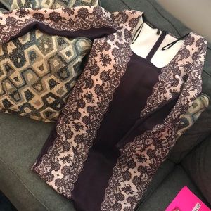 Nude and Purple party dress